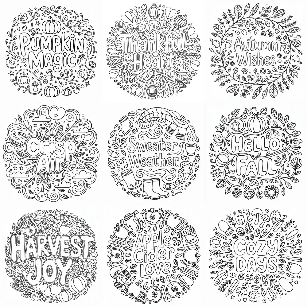 Text Mandala Cute Coloring Books For Kids