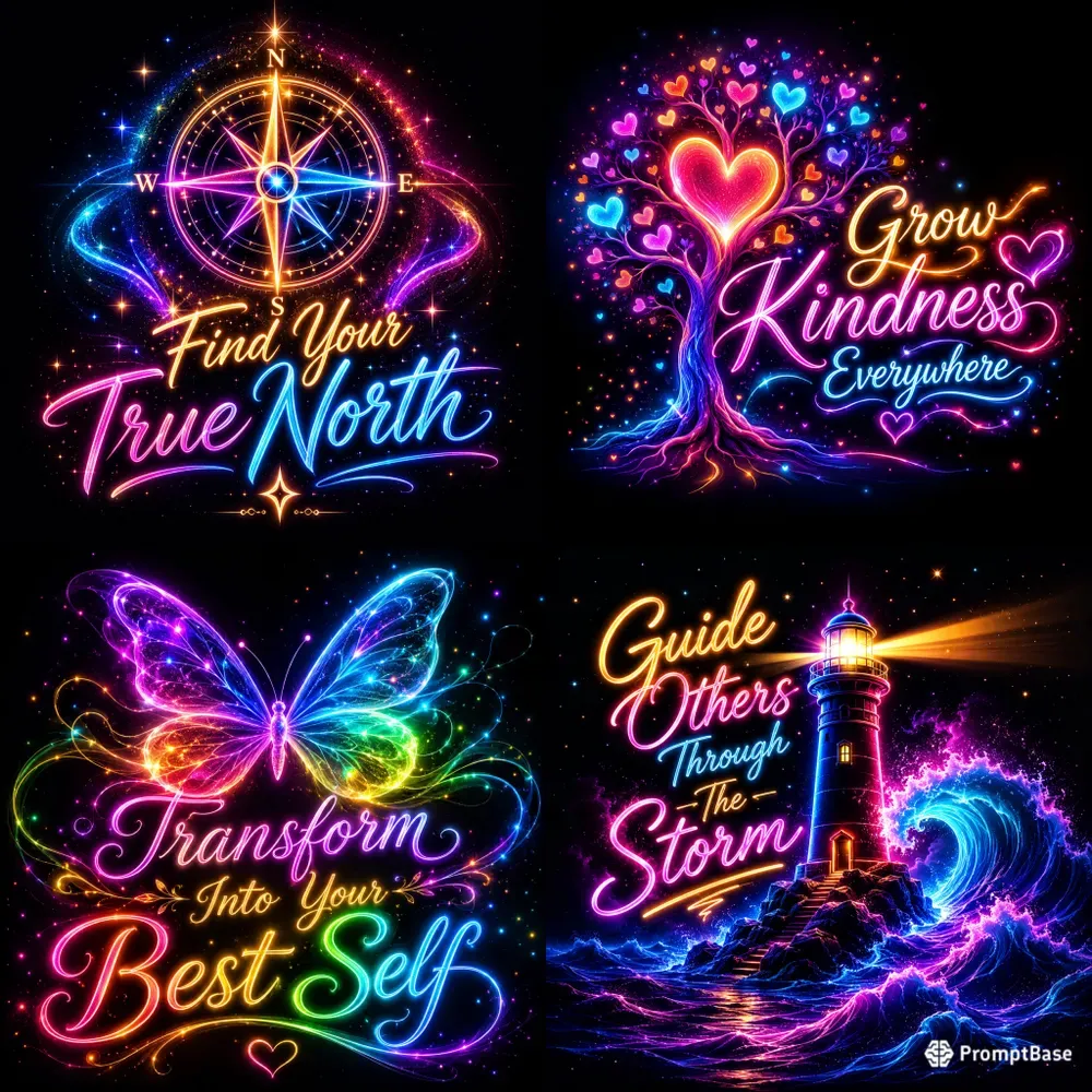 Neon Inspirational Object Art Generator