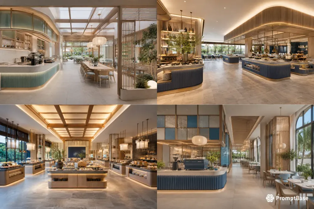 Luxury Buffet Station Interiors