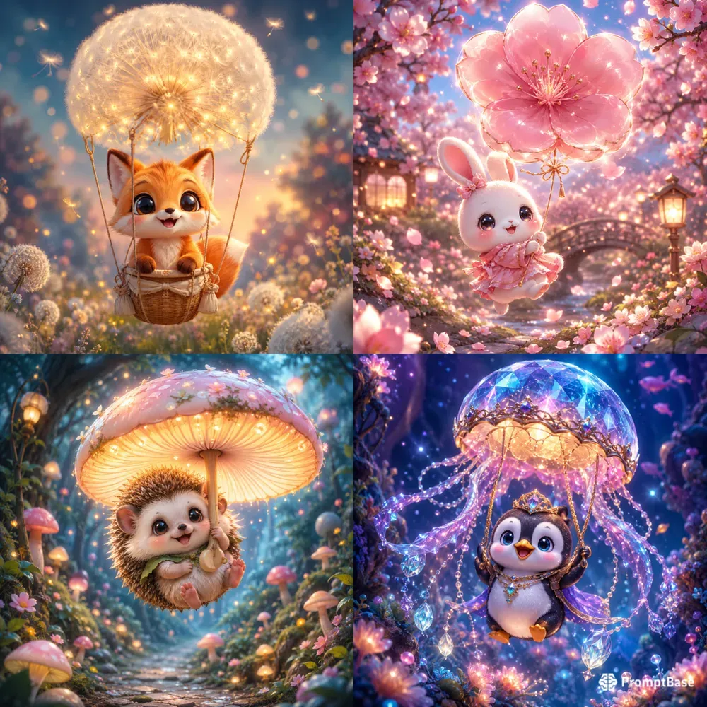 Whimsical Kawaii Fantasy Mascot Art Sets