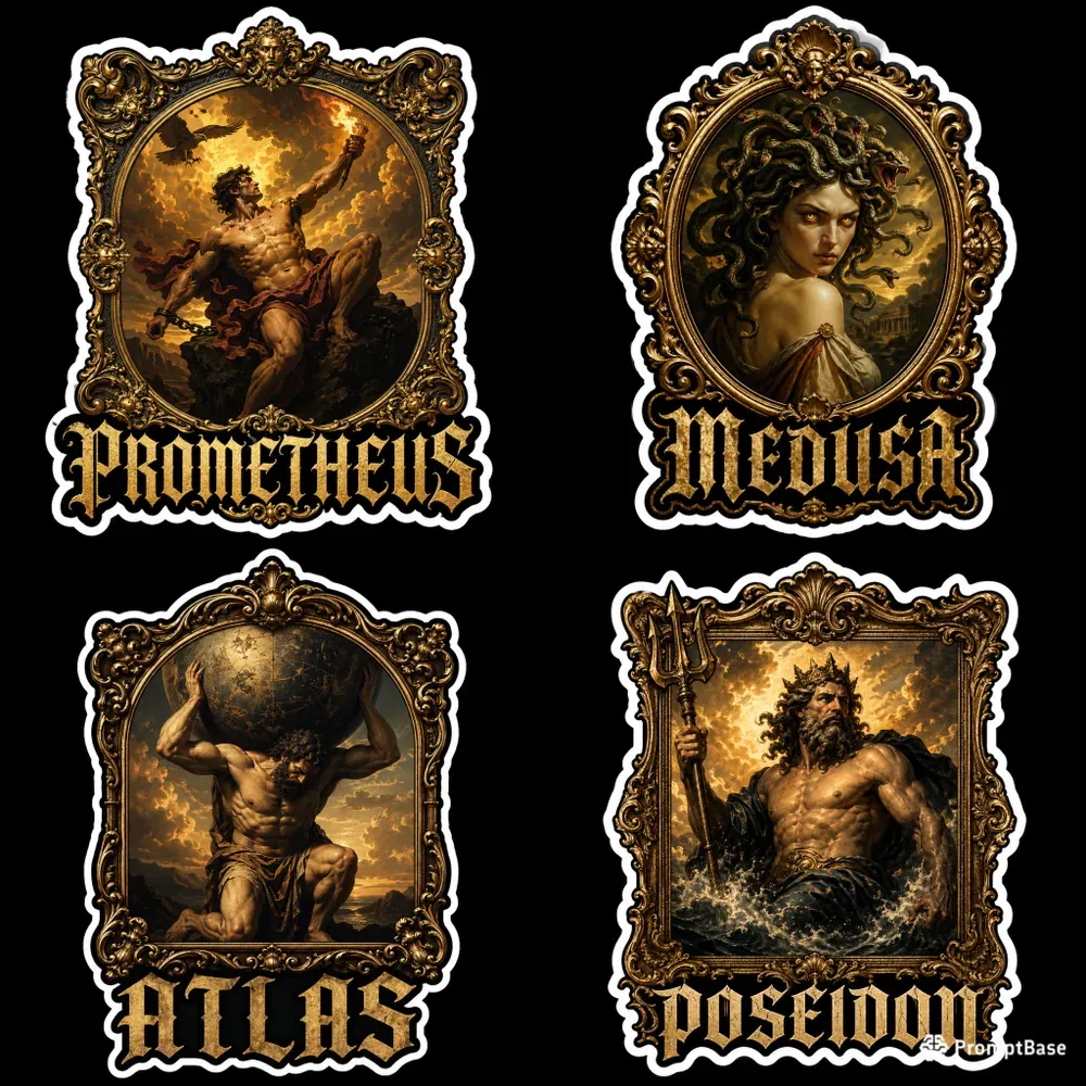 Stickers Of Mythological Paintings