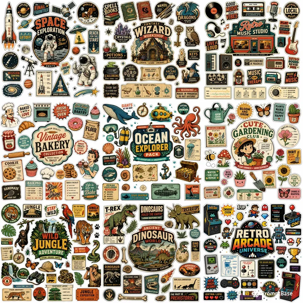 Retro Sticker Sheets