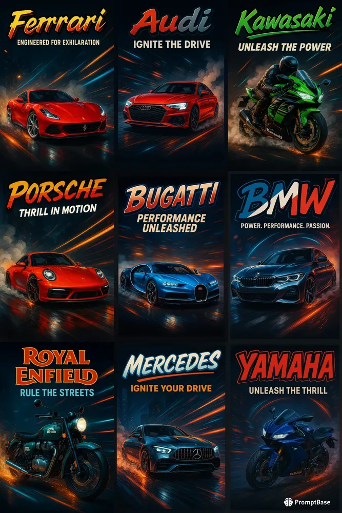 Premium Automotive Ad Posters