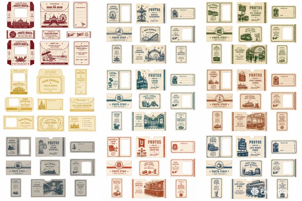 Photo Booth Envelope Sleeve Sheets