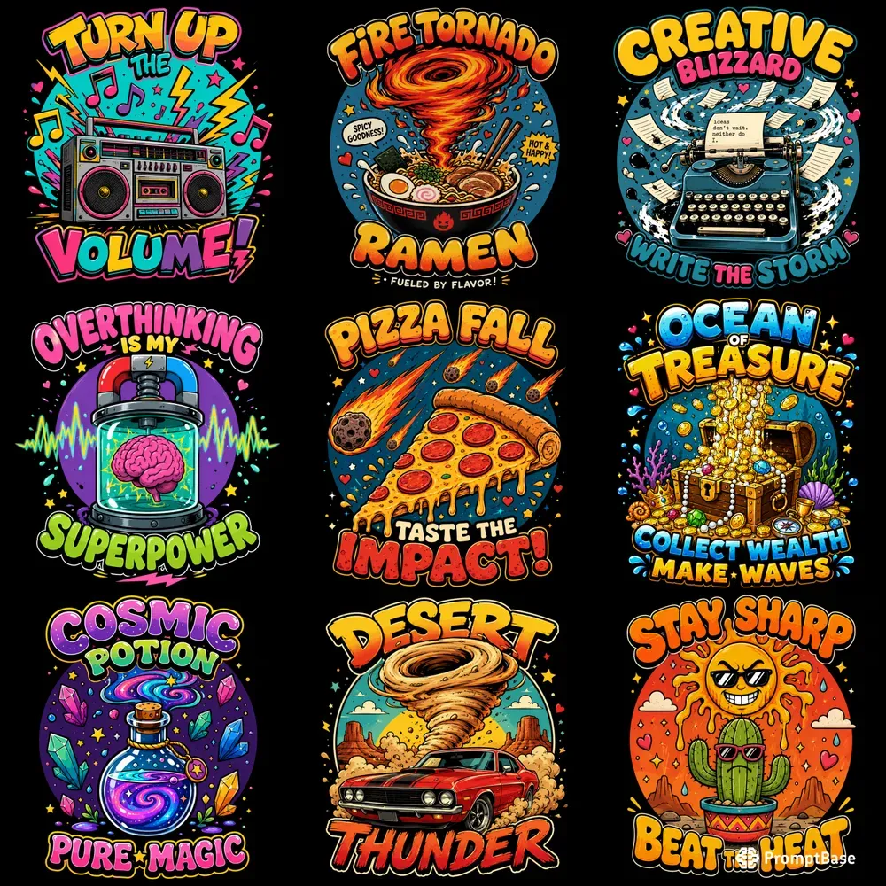 Bold Cartoon Tshirt Graphics
