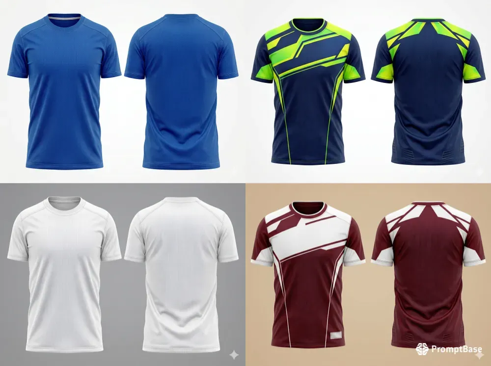 Blue Sports Jersey Mockups