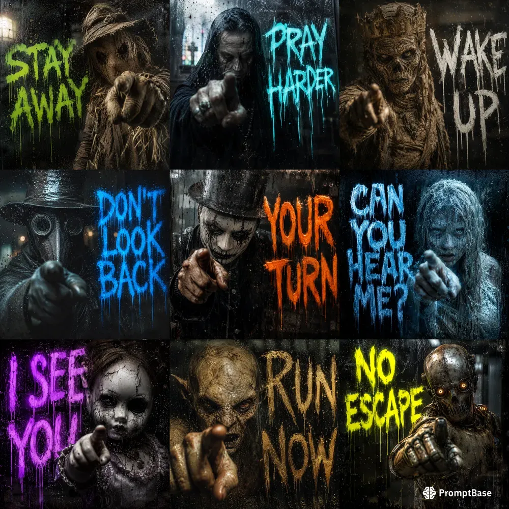 Psychological Horror Warning Posters