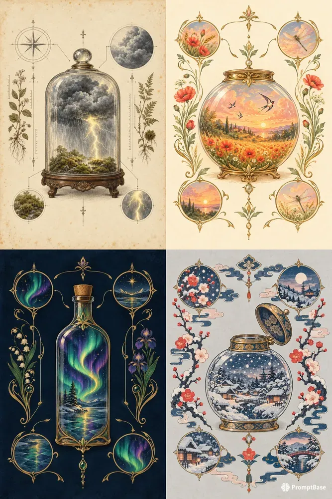Weather In A Jar Curiosity Cabinet Art