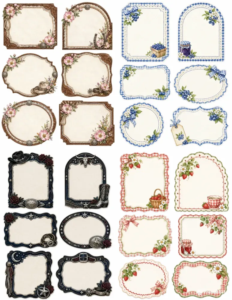 Western Printable Journaling Cards
