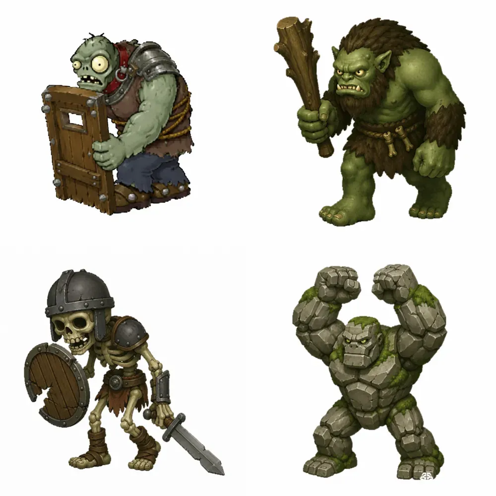 Retro 2D Tower Defense Enemy Generator