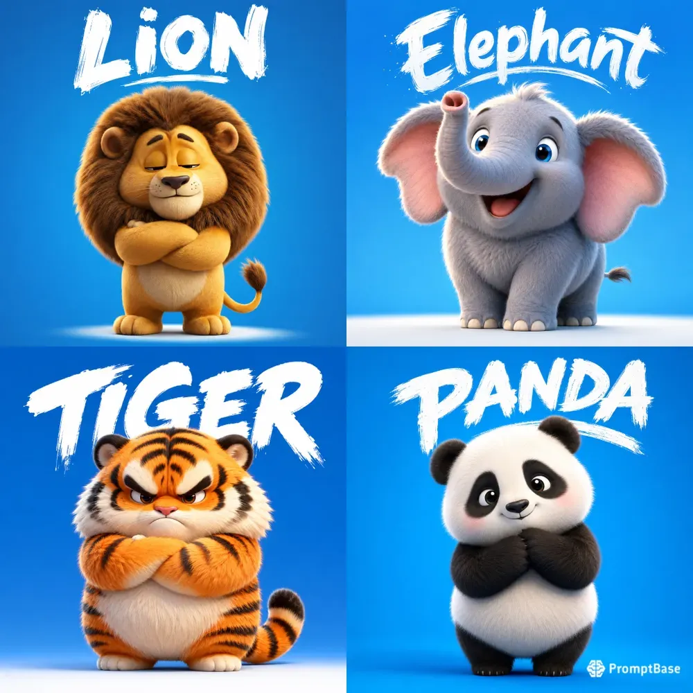 Cute Chubby Animal Characters