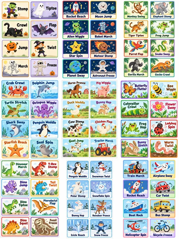 Preschool Movement Brain Break Cards