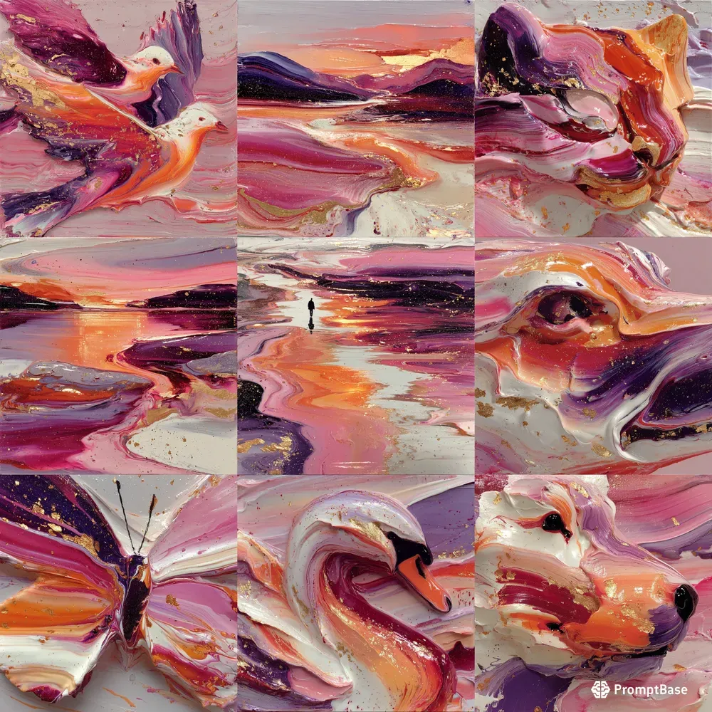 Luxe Fluid Pour Acrylic Art
