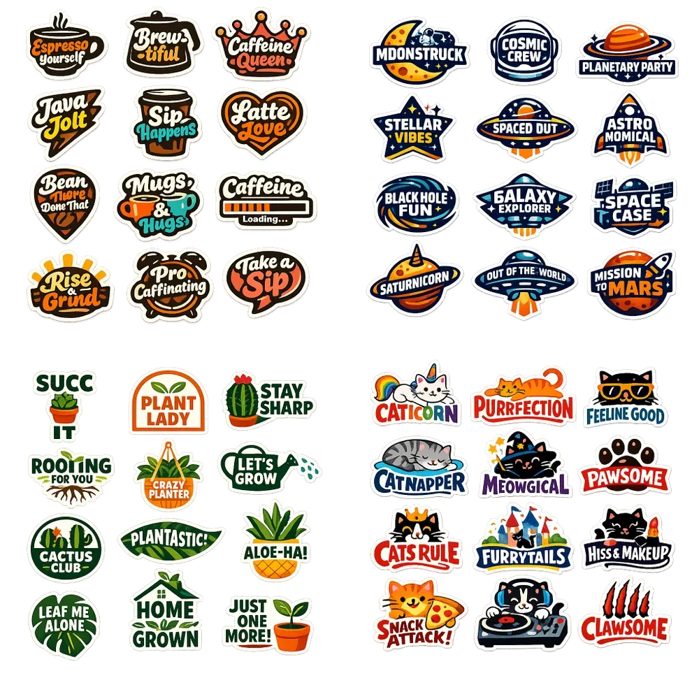 Witty Wordplay Sticker Pack Generator