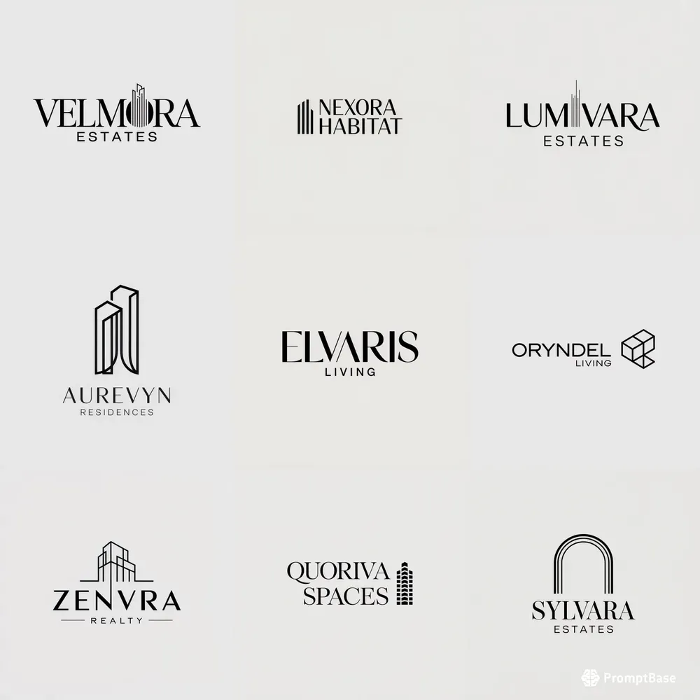 Elite Minimalist Realty Logo Sets