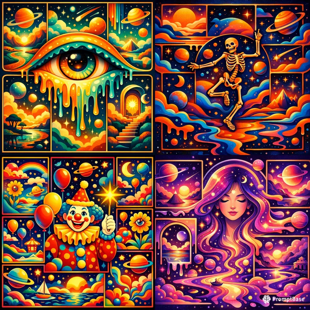 Cosmic Psychedelic Dream Collages