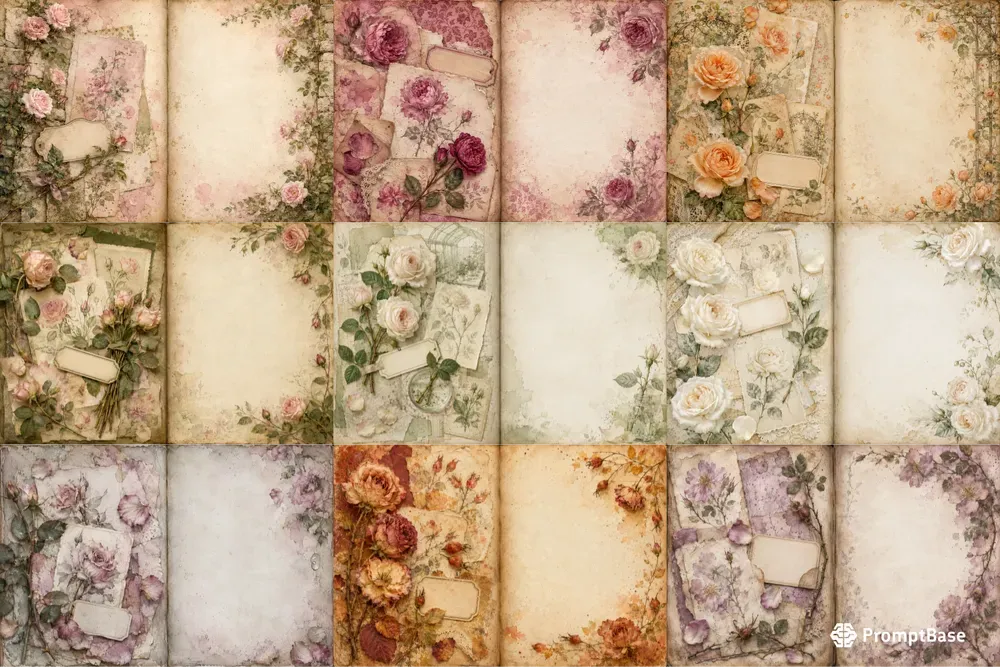 Rose Garden Journal Spreads