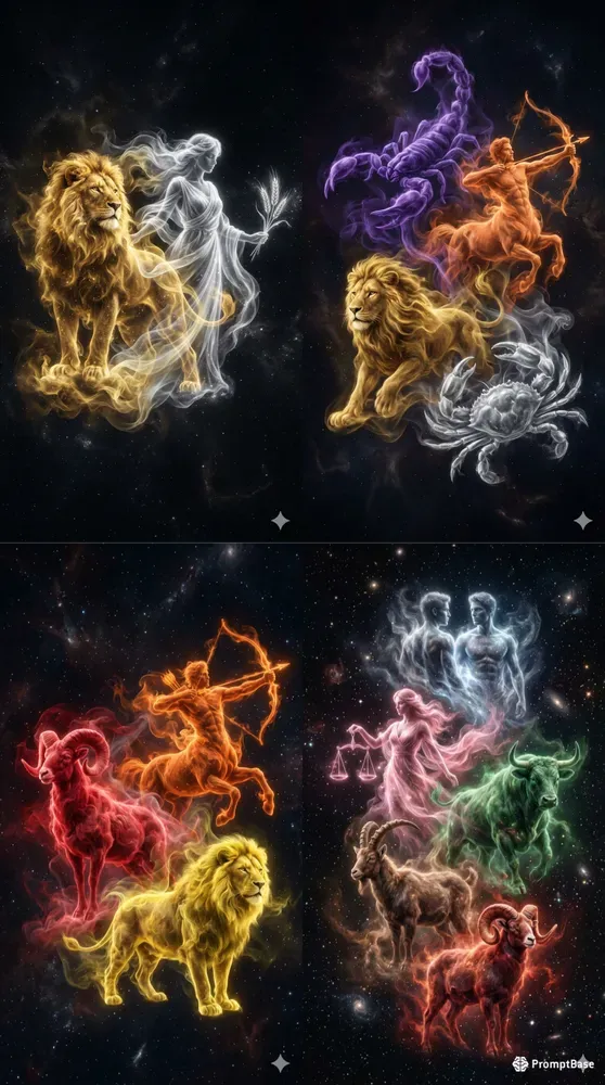 Custom Zodiac Family Art