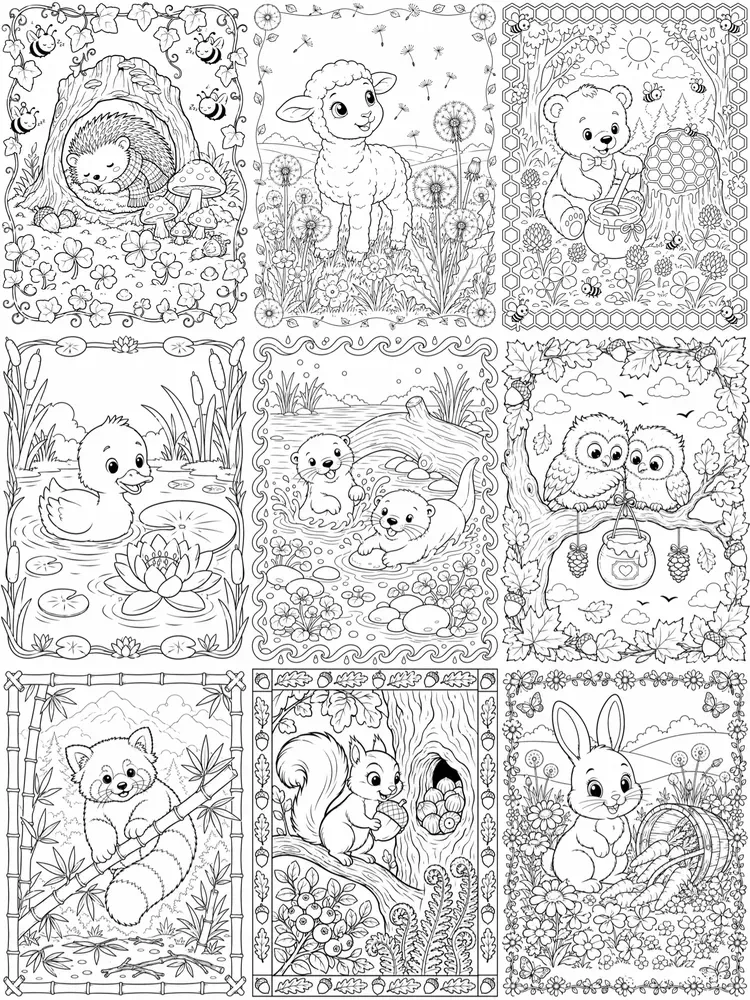 Cute Animal Coloring Pages