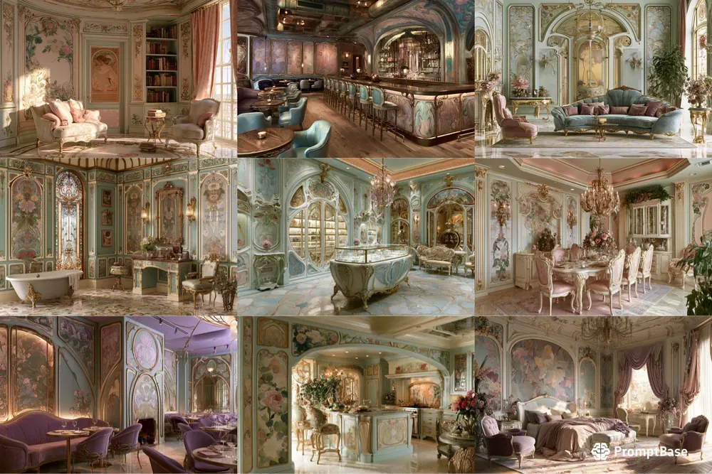 Alphonse Mucha Interiors
