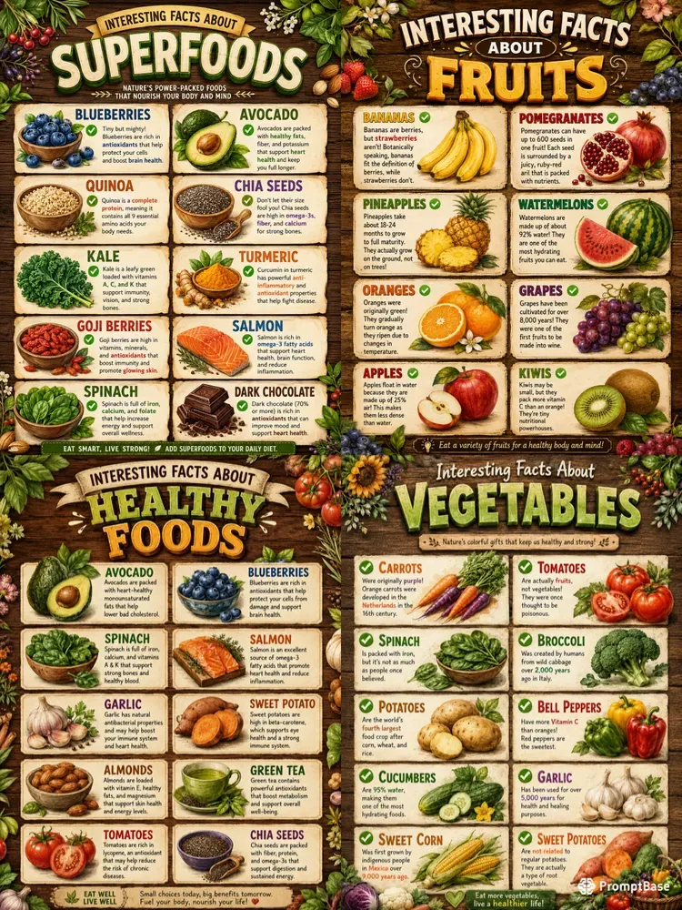 Rustic Healthy Food Infographics