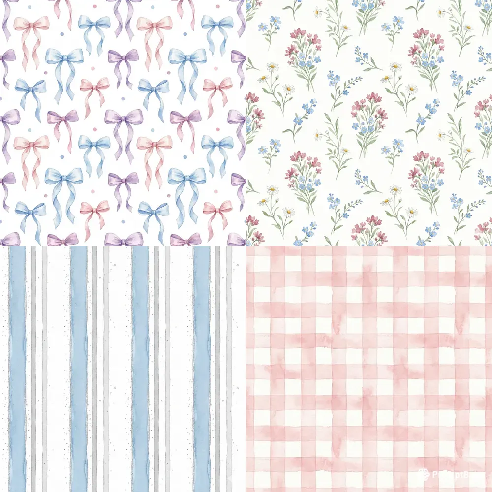 Coquette Floral Seamless Patterns