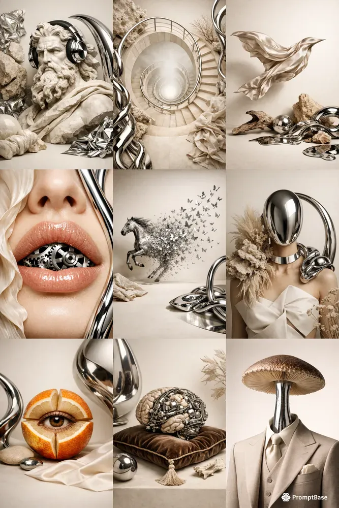 Avantgarde Chrome Cream Editorials