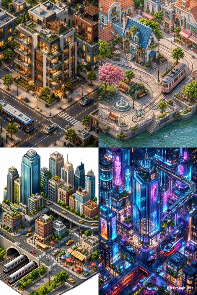 Isometric City Illustration Packs