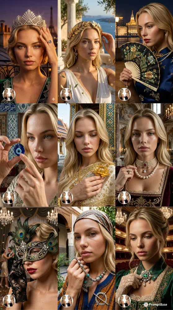 Luxury Fashion Accs With Portrait Ads