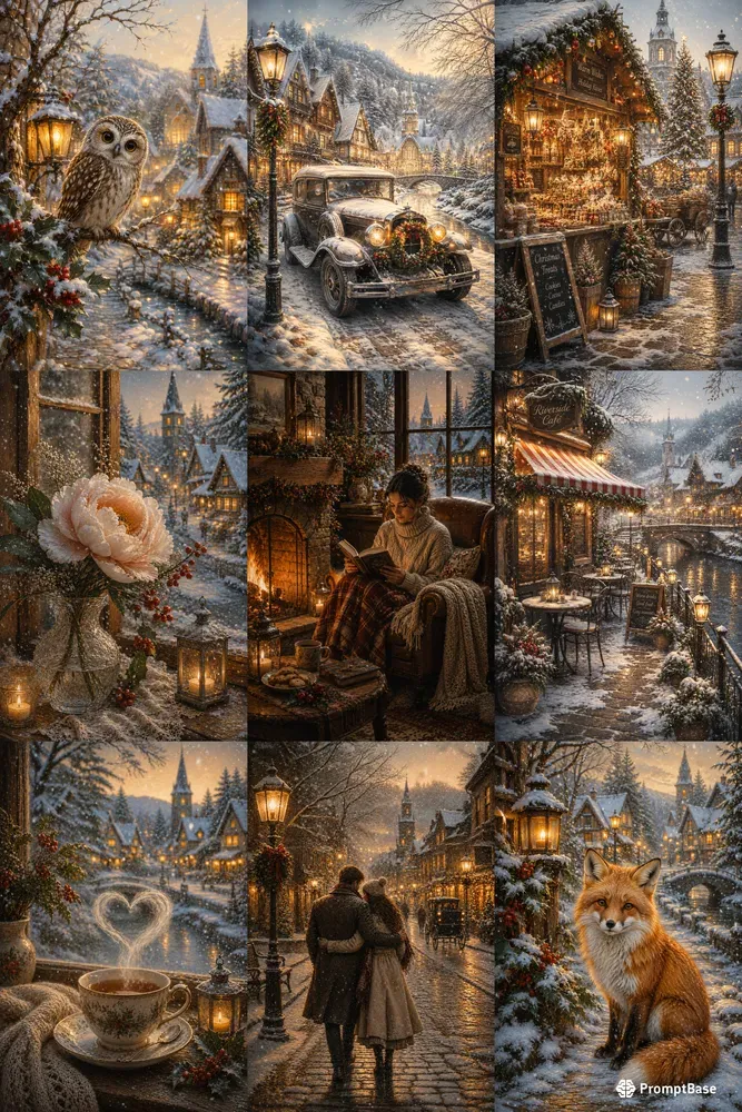 Cozy Winter Romance Paintings