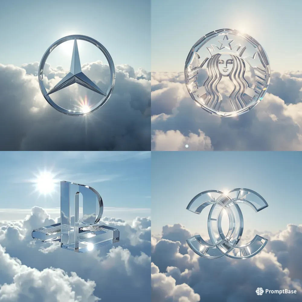 Premium Glass Logos In The Sky
