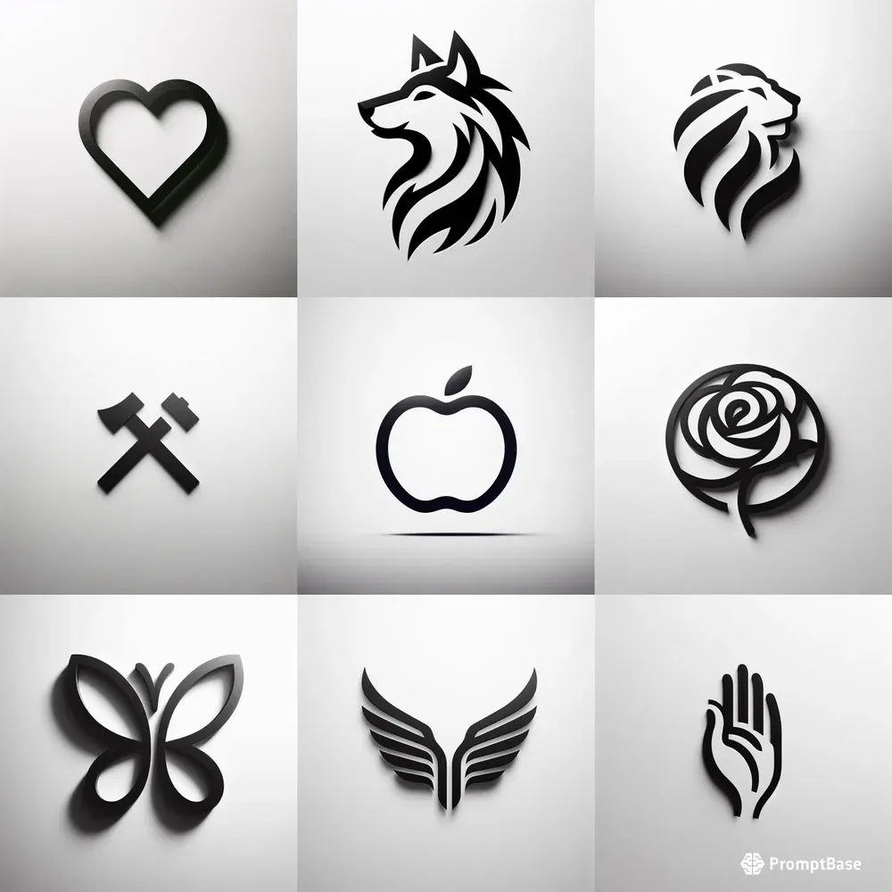 Logos Are Displayed In Black Clear Lines