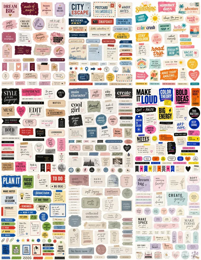 Typography Scrap Sheets