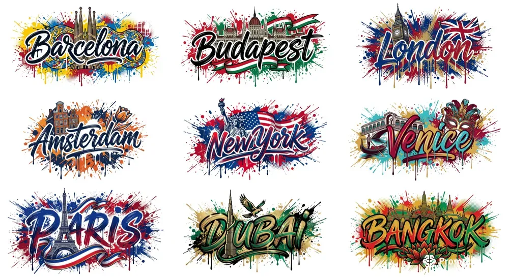 Urban Paint City Tshirt Designs