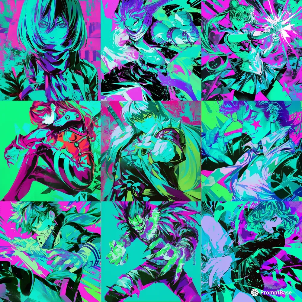 Vivid Anime Heroic Artworks