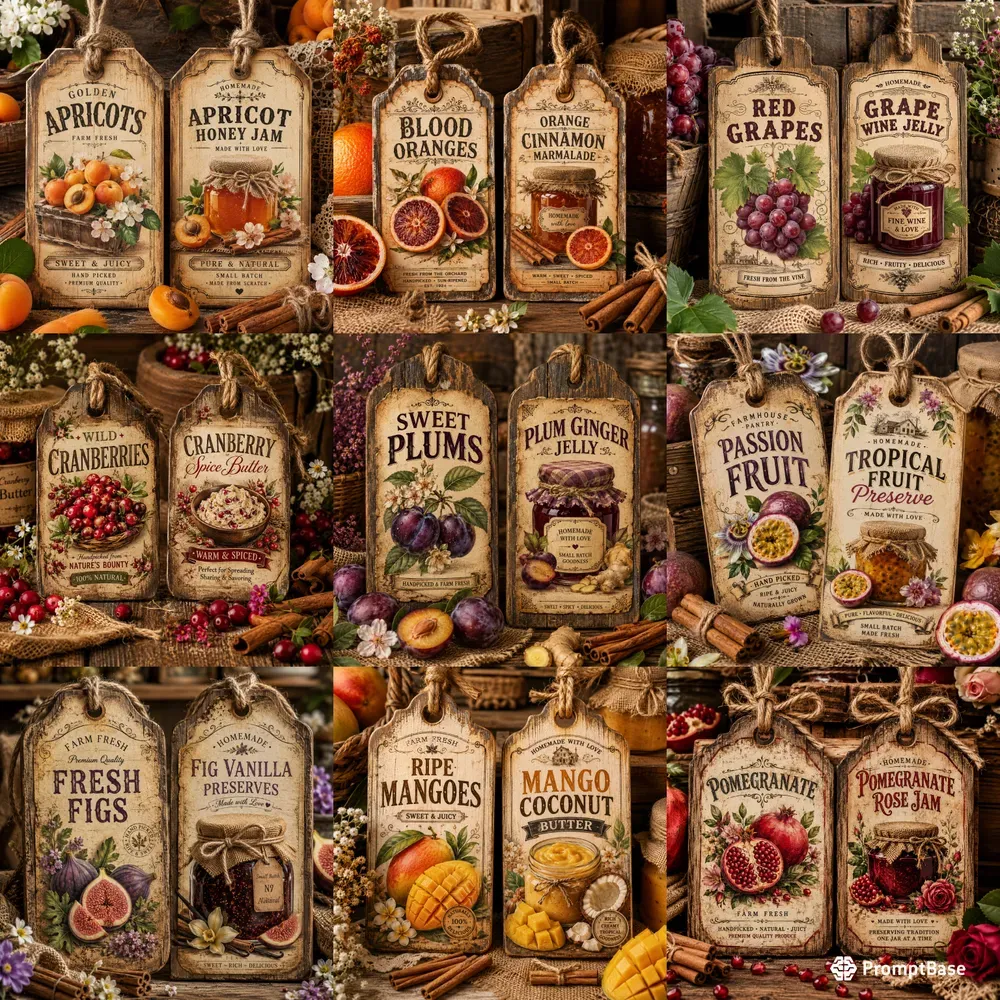 Rustic Pantry Labels Kits