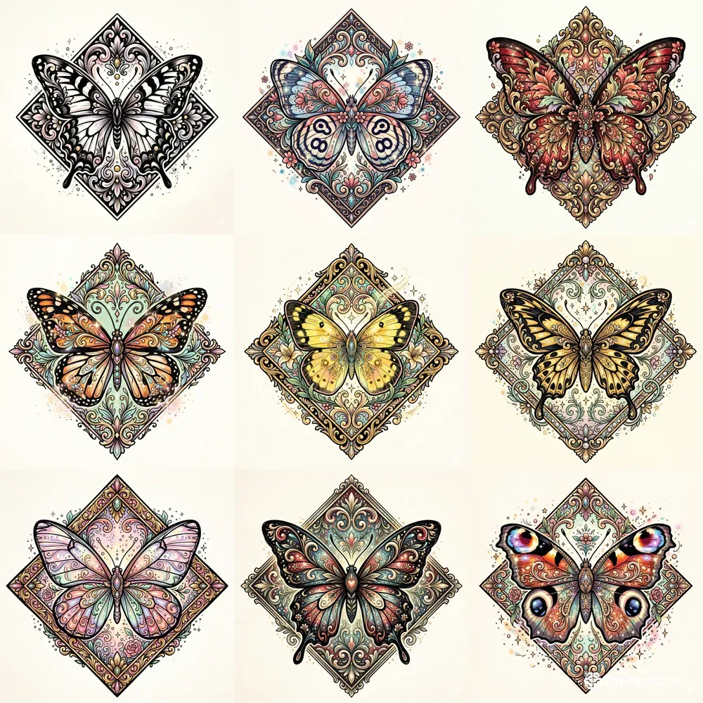 Mythic Butterfly Emblems