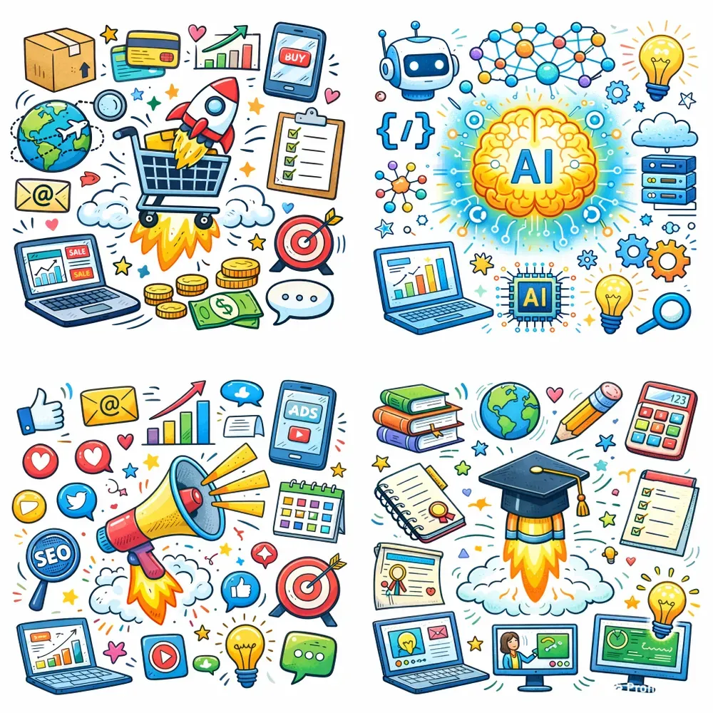 Startup Business Doodle Illustrations