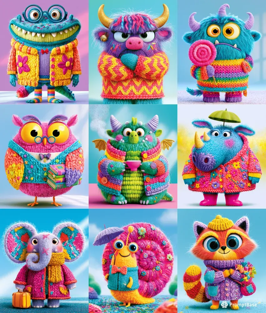 Whimsical Knitted Characters