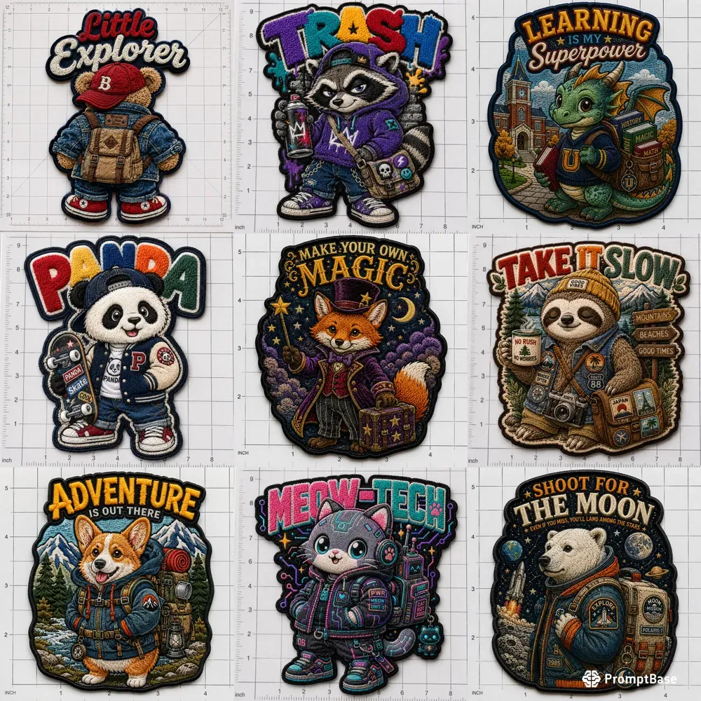 Cute Embroidered Patch Collections