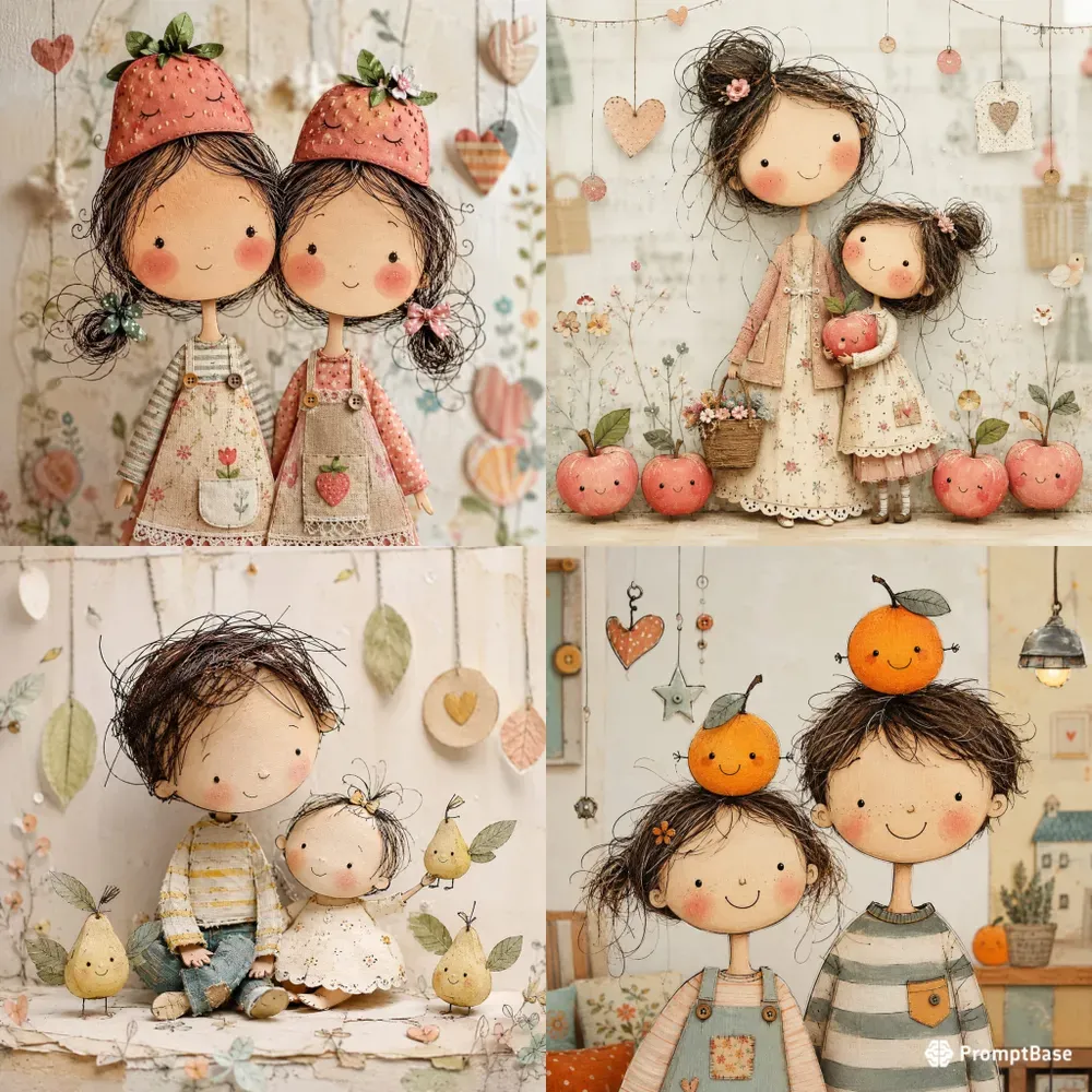 Whimsical Mixed Media Kids