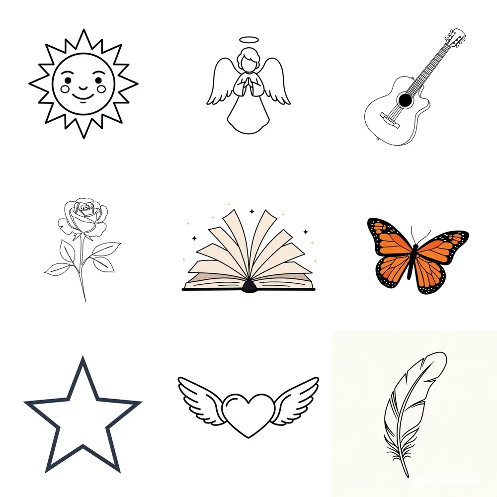 Thick Bold Outline Clipart Sets