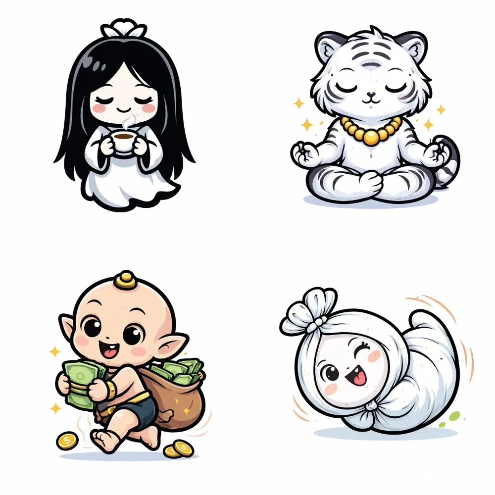 Cute Cartoon Ghosts For Kids