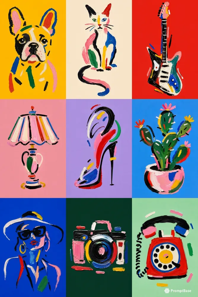 Abstract Painted Portrait Posters
