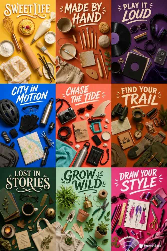 Personality Flat Lay Identity Boards