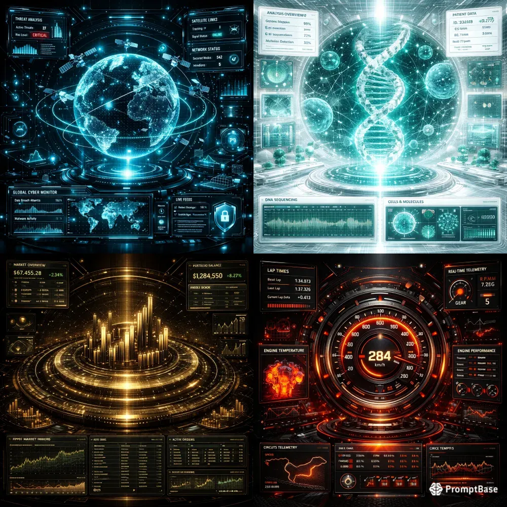 Premium 3D Tech Data Dashboards