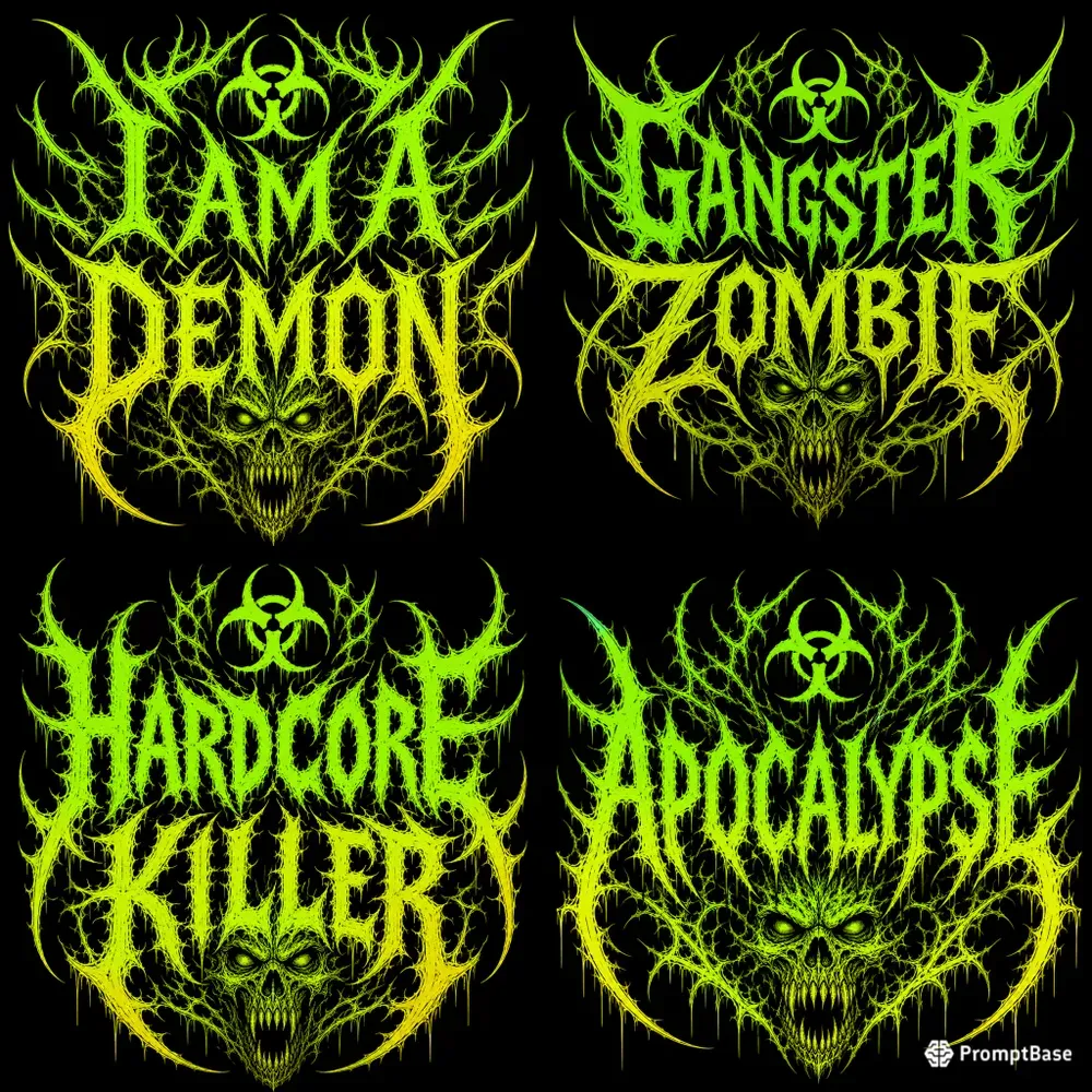 Deathcore Typography