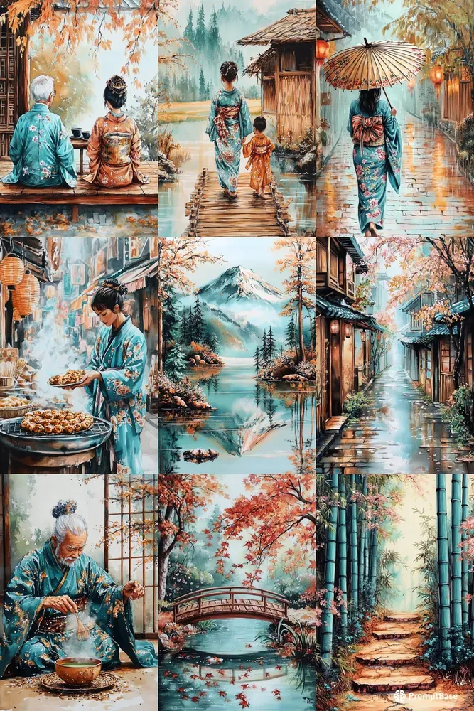 Japanese Watercolor Art