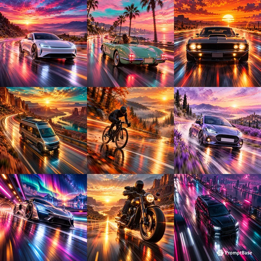 Cinematic Speed Vehicle Light Trail Shots