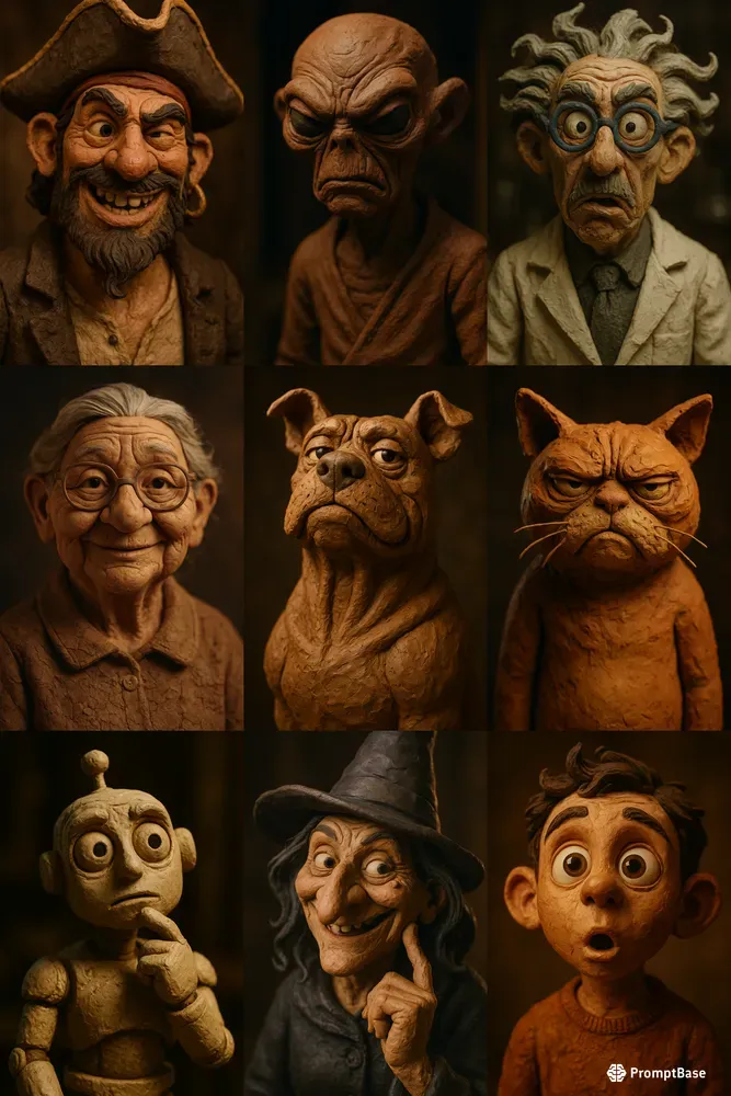 Cinematic Claymation Portrait Generators